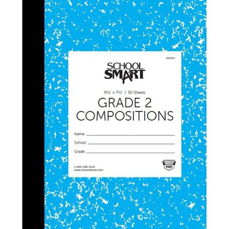 SCHOOL SMART PAPER COMP BOOK 9.75X7.5 BLUE GRADE 2 50 SHTS PMMK37158SS-5987